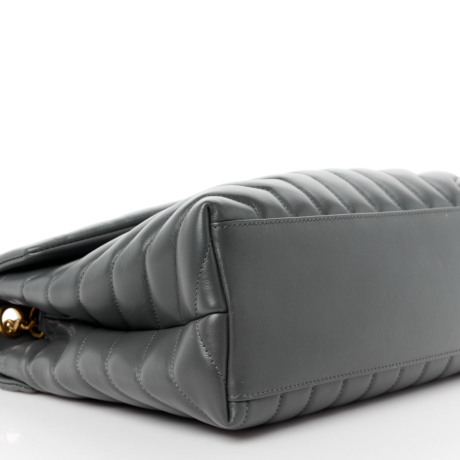 Saint Laurent Calfskin Y Quilted Monogram Medium Loulou Chain Satchel Storm 10 of 12