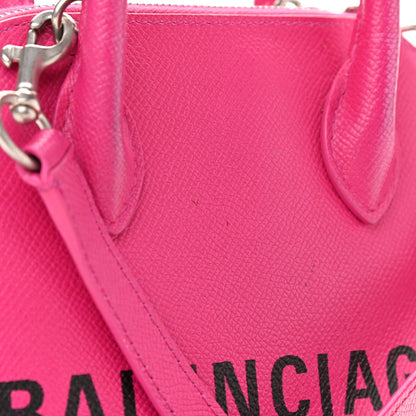 Balenciaga Signature Grained Calfskin Logo XXS Ville Top Handle Bag Fuchsia 11 of 11