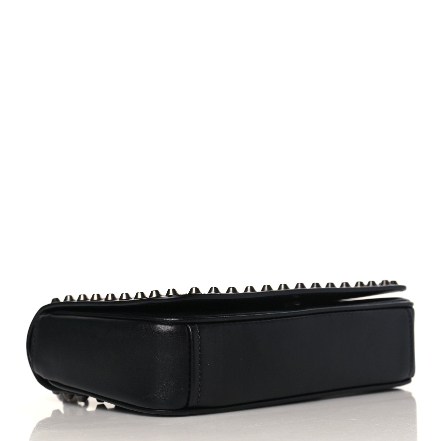 Prada Vitello Studded Crossbody White Black 4 of 9