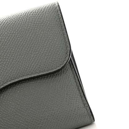 Christian Dior Grained Calfskin Saddle Card Holder Grey 8 of 10