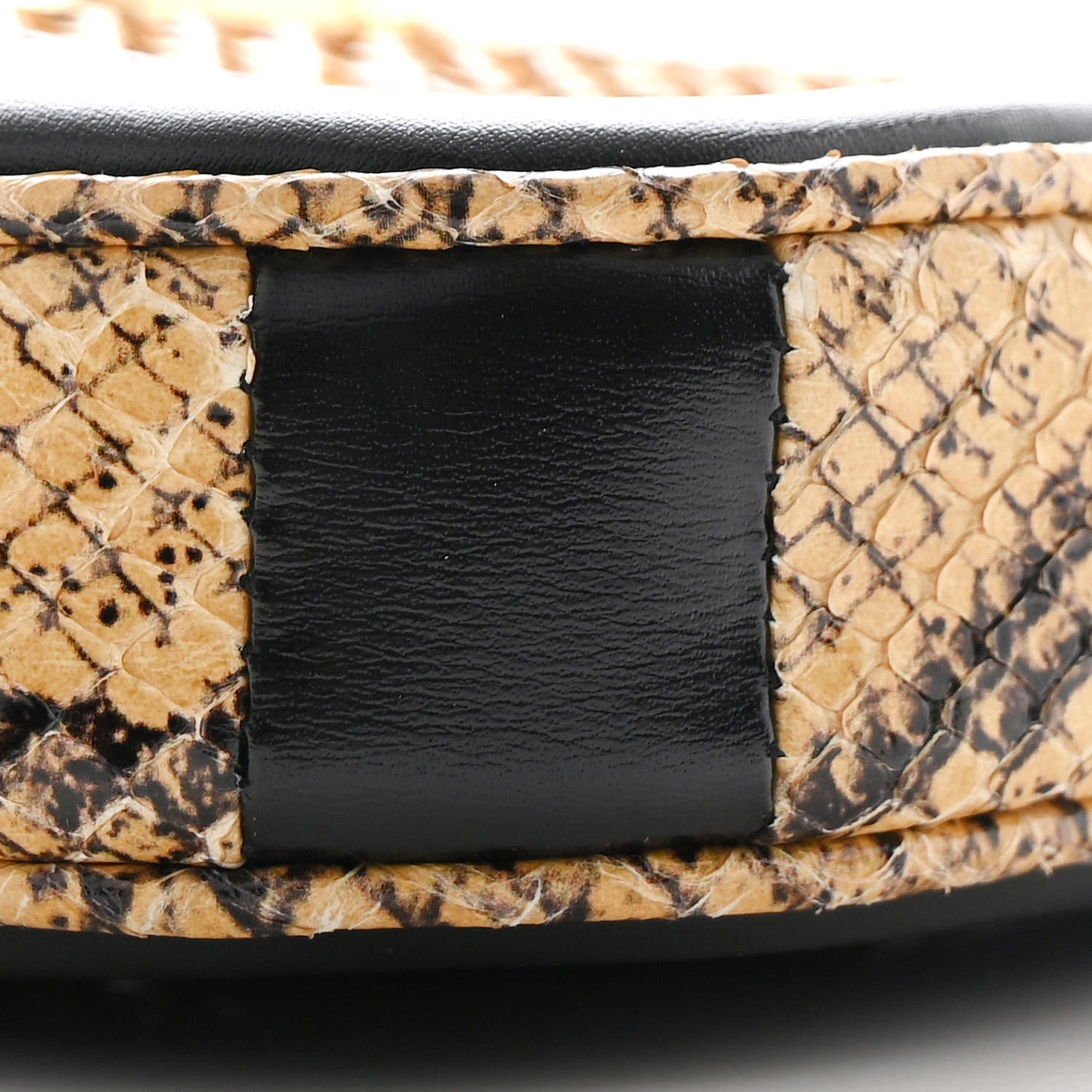 Snakeskin Calfskin Small Jackie 1961 Hobo Beige Black
