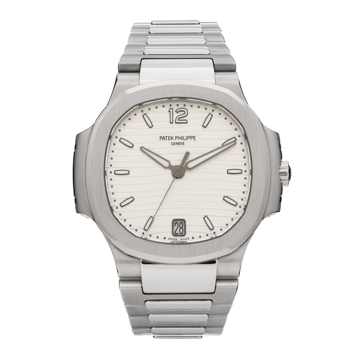 Stainless Steel 35.2mm Nautilus Automatic Watch White 7118/1A-010