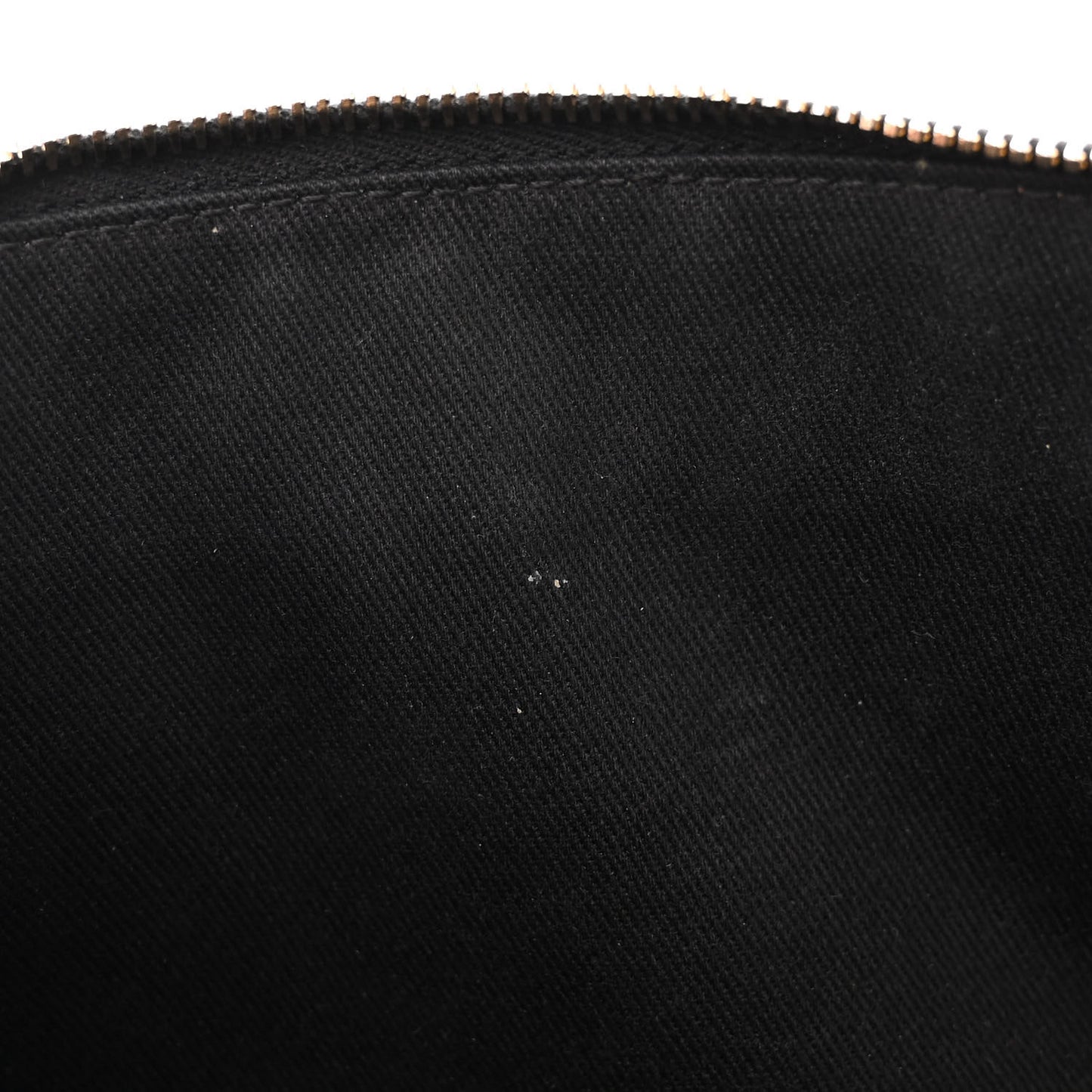Patent Quilted Crown CC Double Zip Bag Black