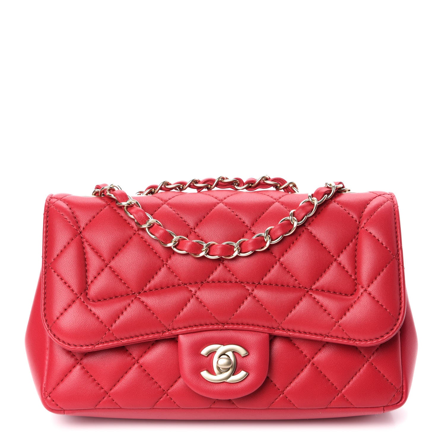 Chanel Lambskin Quilted Mini Mademoiselle Chic Flap Dark Pink 1 of 11