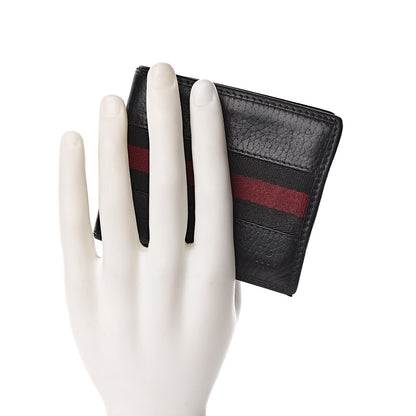 Gucci Calfskin Web Bi-Fold Wallet Black 2 of 8