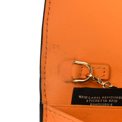 Fendi Nappa Matisse FF Embossed Continental Wallet On Chain Clementine 15 of 15