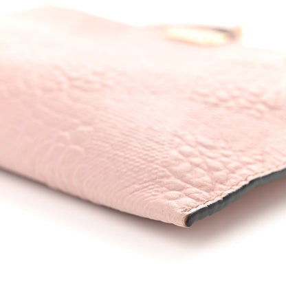 Burberry Signature Grain Calfskin Check Embossed Peyton Crossbody Clutch Bag Pale Orchid 9 of 11