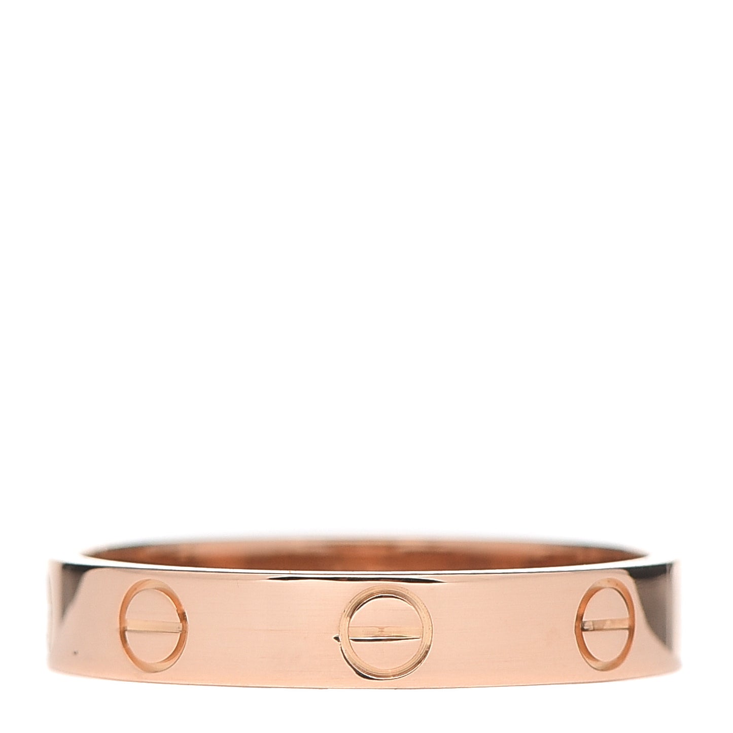 18K Pink Gold 3.5mm LOVE Wedding Band Ring 56 7.5