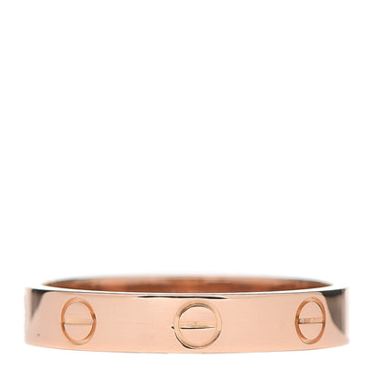 Cartier 18K Pink Gold 3.5mm LOVE Wedding Band Ring 56 7.5 3 of 5