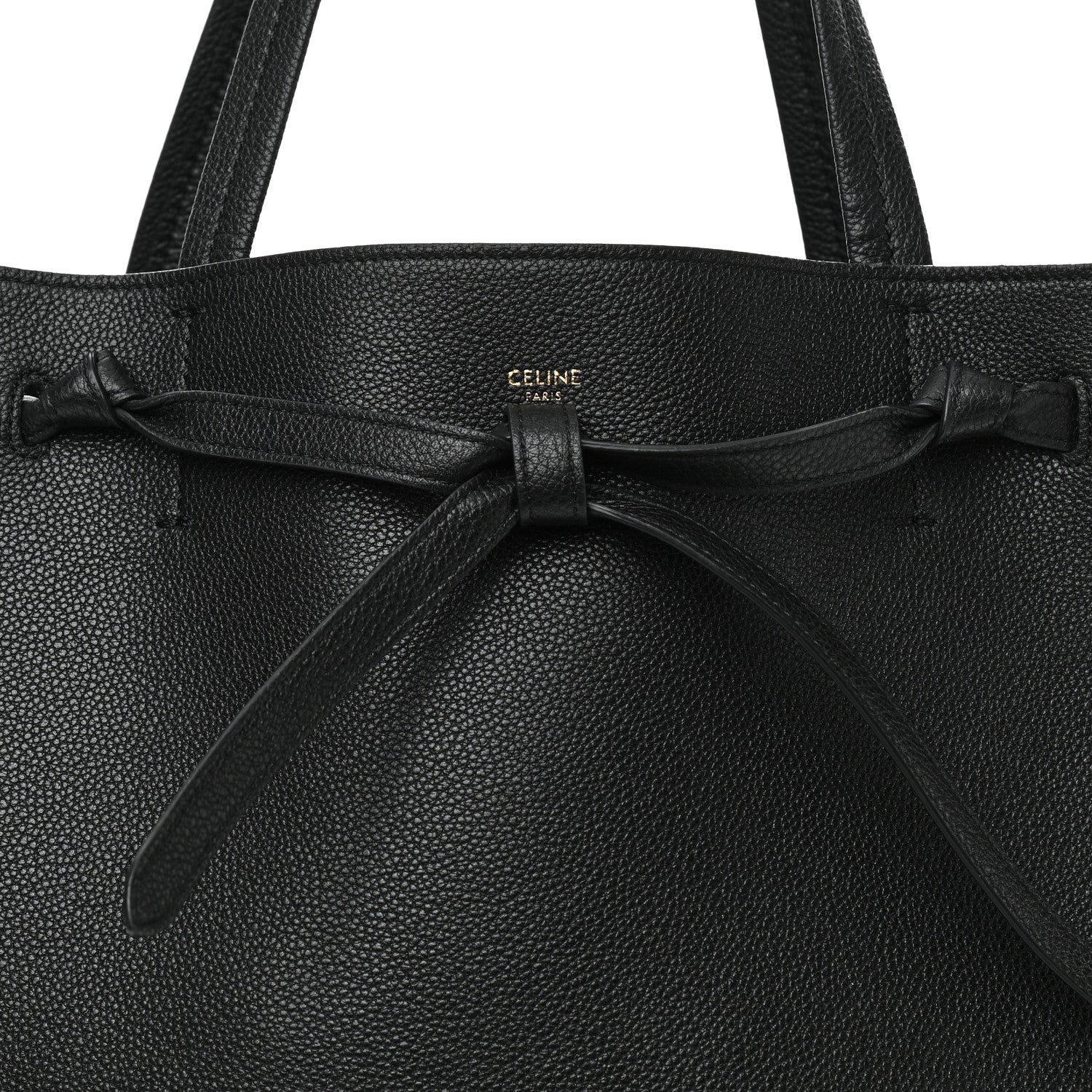 Celine Soft Grained Calfskin Medium Belt Cabas Phantom Black 9 of 11