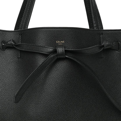 Celine Soft Grained Calfskin Medium Belt Cabas Phantom Black 9 of 11