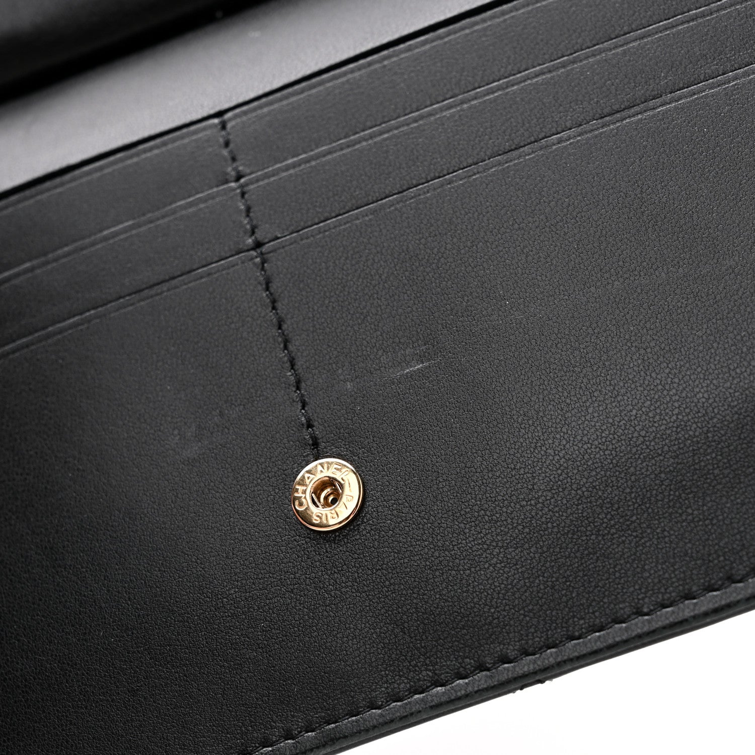 Chanel Lambskin Quilted Classic Pouch With Handle Black 10 of 11