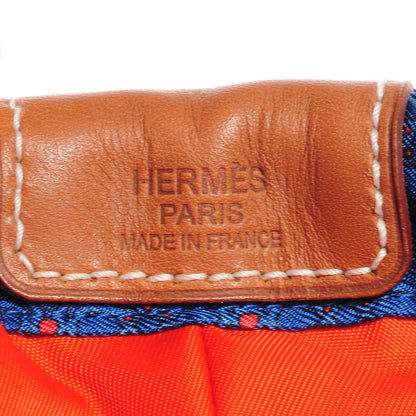 Hermes Silk Fourbi Carre en Cravates 30 GM Pouch Sapphire Bleu 9 of 10