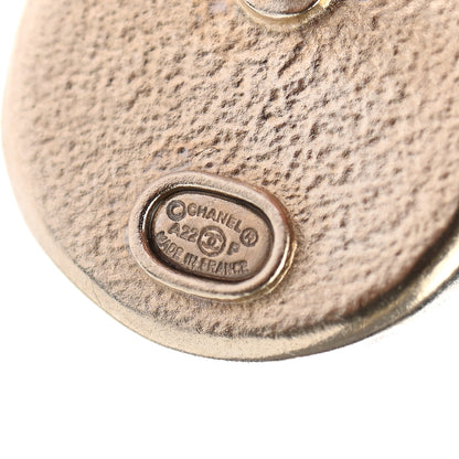 Chanel Metal Round CC Earrings Gold 4 of 5