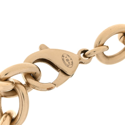 Chanel Crystal Cha-Nel Logo Chain Necklace Gold Black 4 of 5