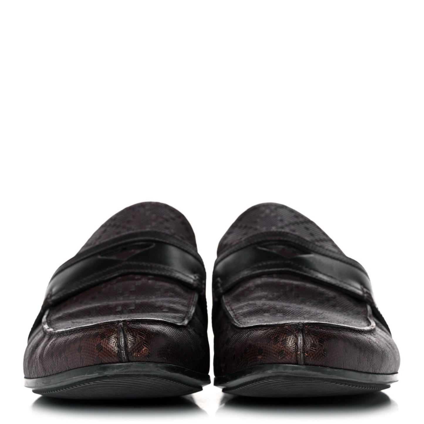 Diamante Calfskin Mens Driver Loafers 9 Brown