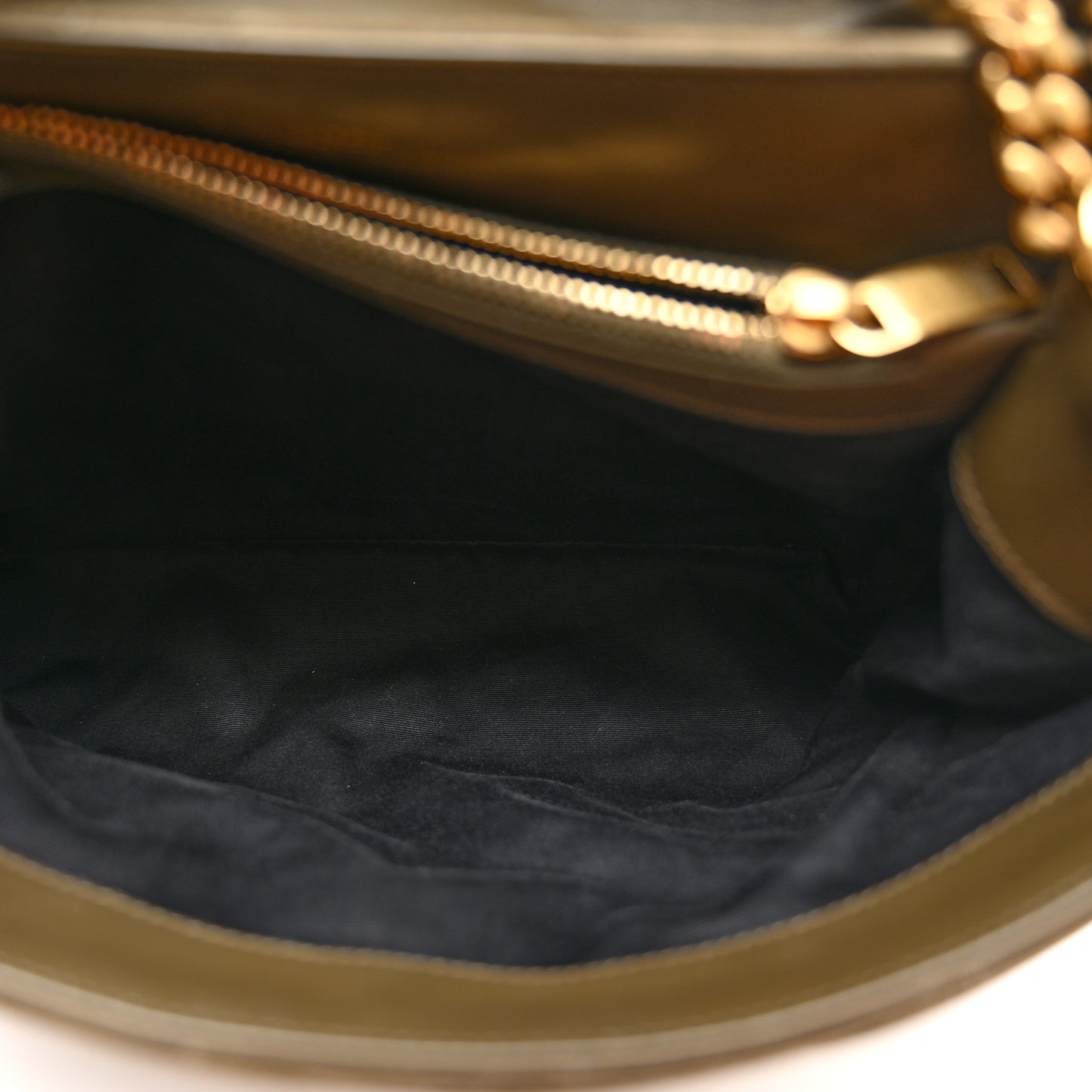 Suede Y Quilted Monogram Medium Loulou Chain Satchel Seaweed