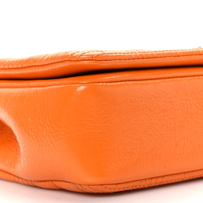 Burberry Patent Quilted Resin Chain Small Lola Bag Deep Orange 8 of 9