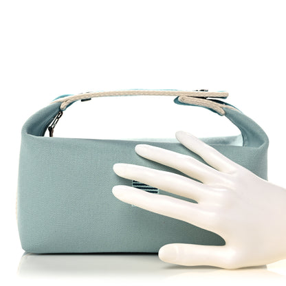 Hermes Canvas Small Bride-A-Brac Pouch Eucalyptus 2 of 8