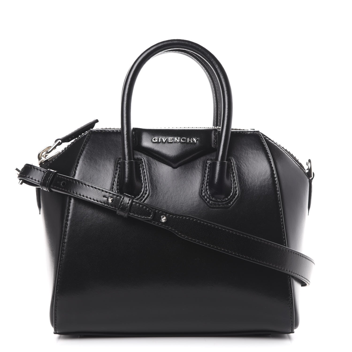 Givenchy Shiny Lord Calfskin Mini Antigona Black 1 of 9