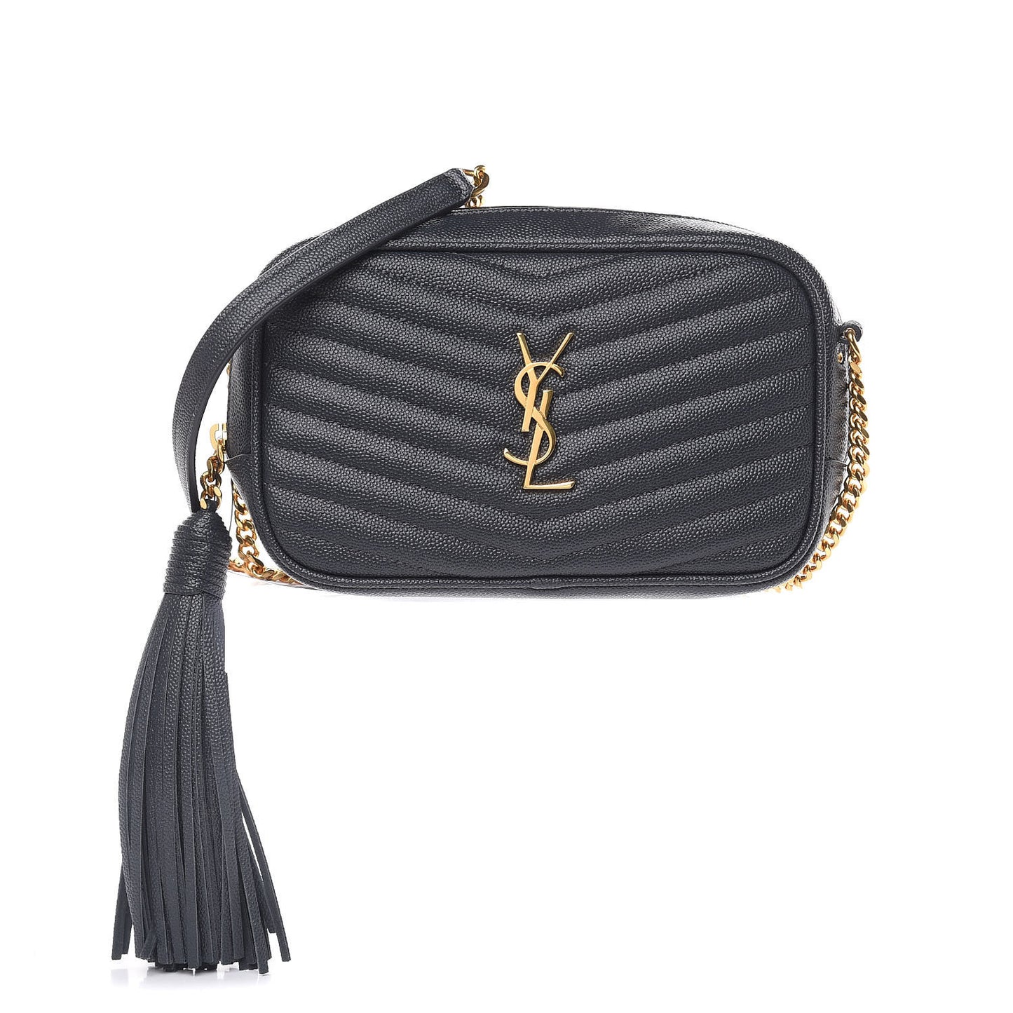 Grain De Poudre Matelasse Monogram Mini Lou Camera Bag Dark Smog