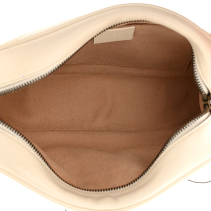Gucci Calfskin Matelasse Small GG Marmont Chain Shoulder Bag White 5 of 15