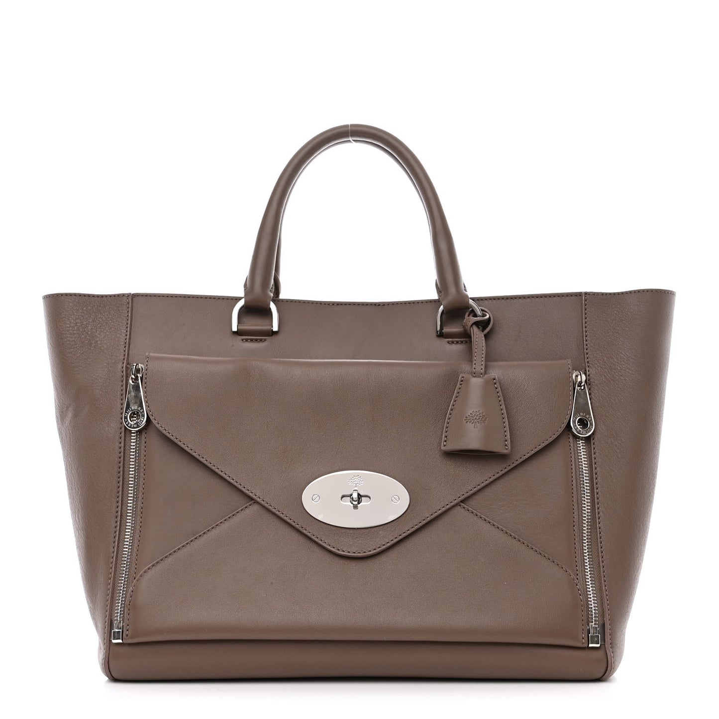 Silky Calf Medium Willow Tote Taupe