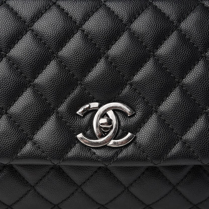 Chanel Caviar Quilted Small Coco Handle Flap Black 9 of 10