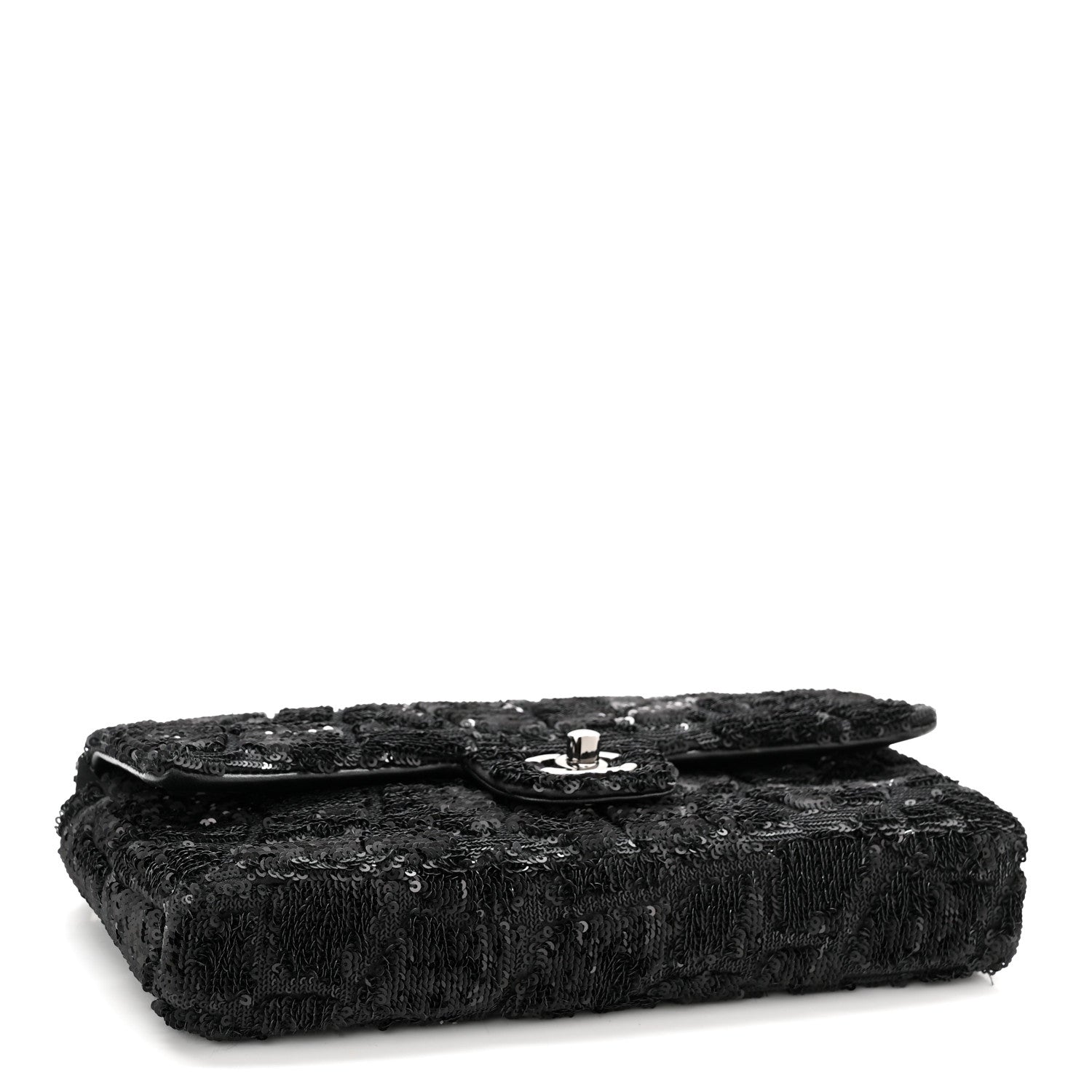Chanel Sequin Single Flap Black 4 of 10