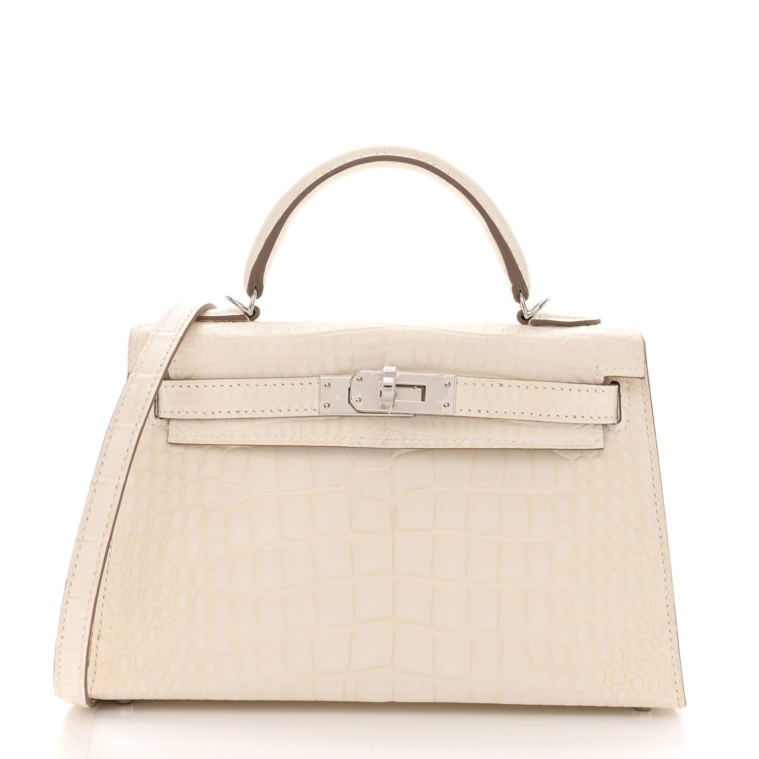 Hermes Matte Alligator Mini Kelly Sellier 20 Beton 1 of 12