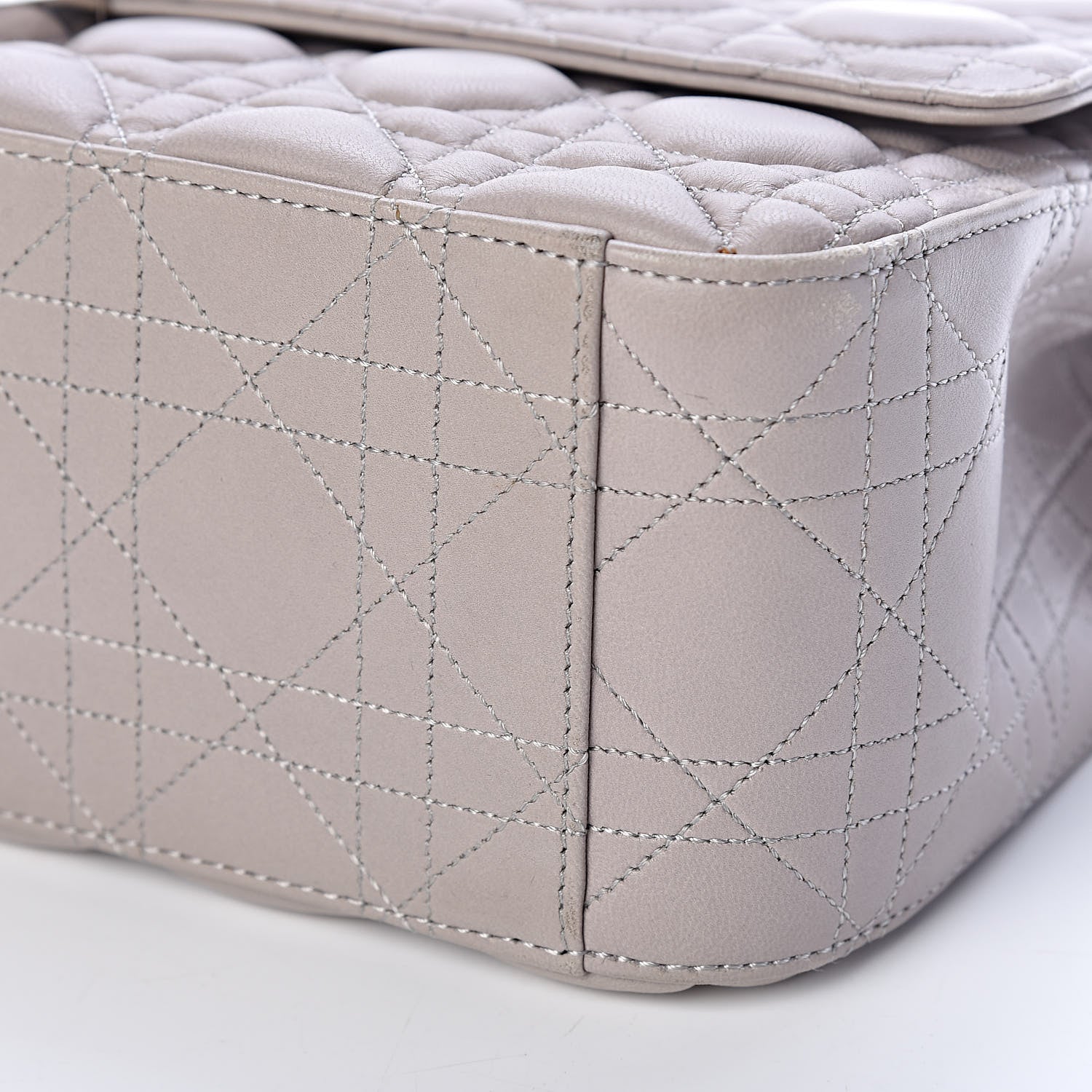 Christian Dior Lambskin Cannage Large Miss Dior Flap Grey 9 of 9
