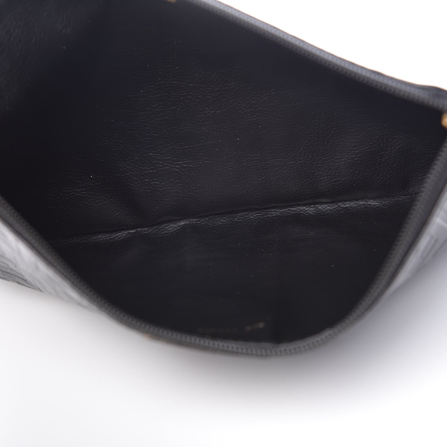 Fendi Calfskin FF Embossed Pouch Black 5 of 11