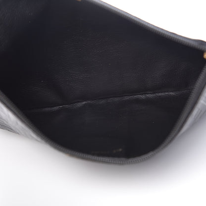 Fendi Calfskin FF Embossed Pouch Black 5 of 11