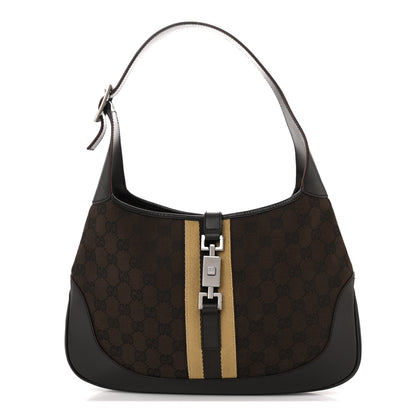 Gucci Monogram Small Jackie O Hobo Dark Brown 1 of 14