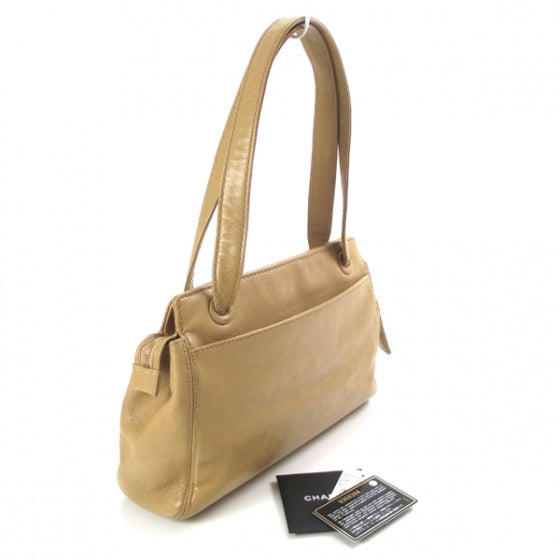 Caviar CC Shoulder Bag Beige