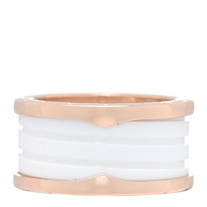 Bulgari 18K Rose Gold White Ceramic B.Zero1 Four-Band Ring 59 8.75 3 of 4