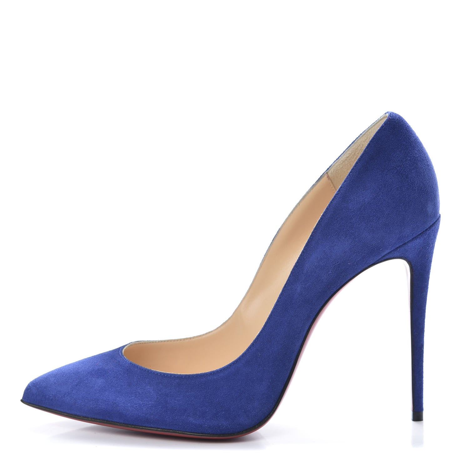 Christian Louboutin Veau Velours Pigalle Follies 100 Pumps 39 Metal Blue 1 of 10