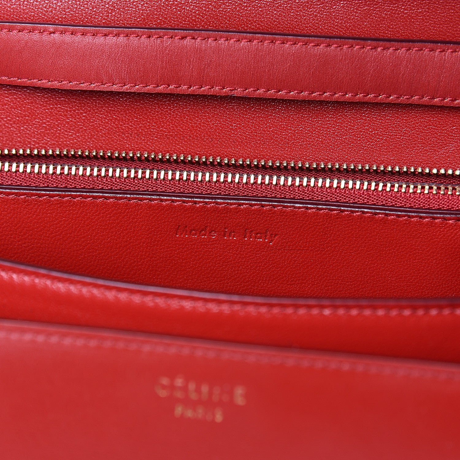 Celine Box Calfskin Medium Classic Box Flap Bag Red 6 of 11
