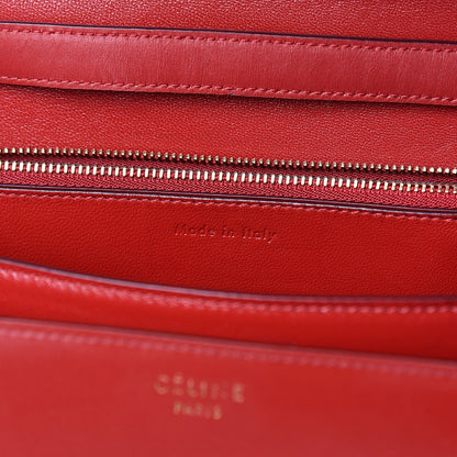 Celine Box Calfskin Medium Classic Box Flap Bag Red 6 of 11