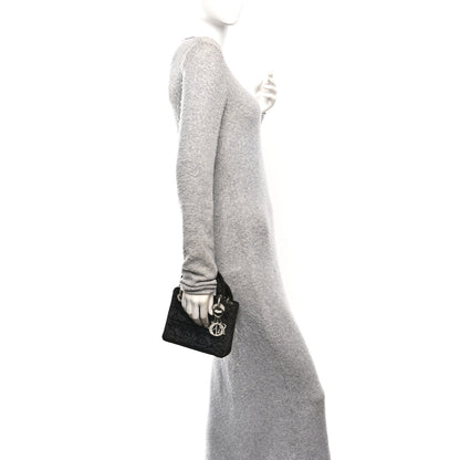 Christian Dior Velvet Crystal Mini Lady Dior Black 2 of 10