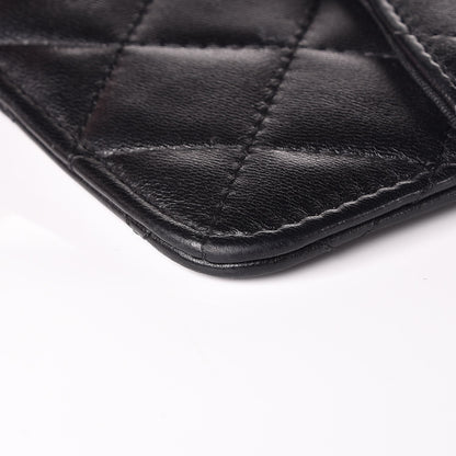 Chanel Lambskin Quilted Classic Flat Wallet Pouch Black 10 of 11