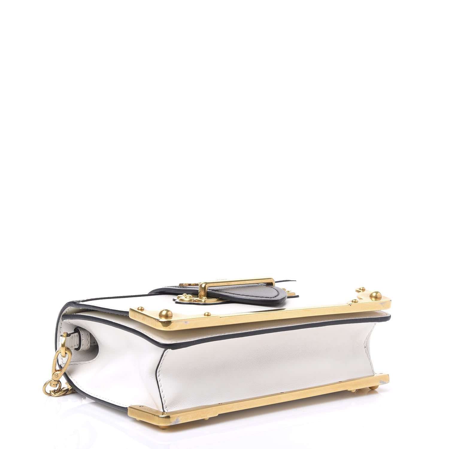 Prada City Calf Saffiano Cahier Bag Talco Black 3 of 8