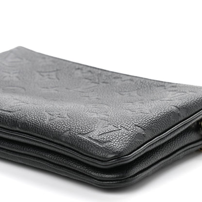 Louis Vuitton Empreinte Double Zip Pochette Black 11 of 12
