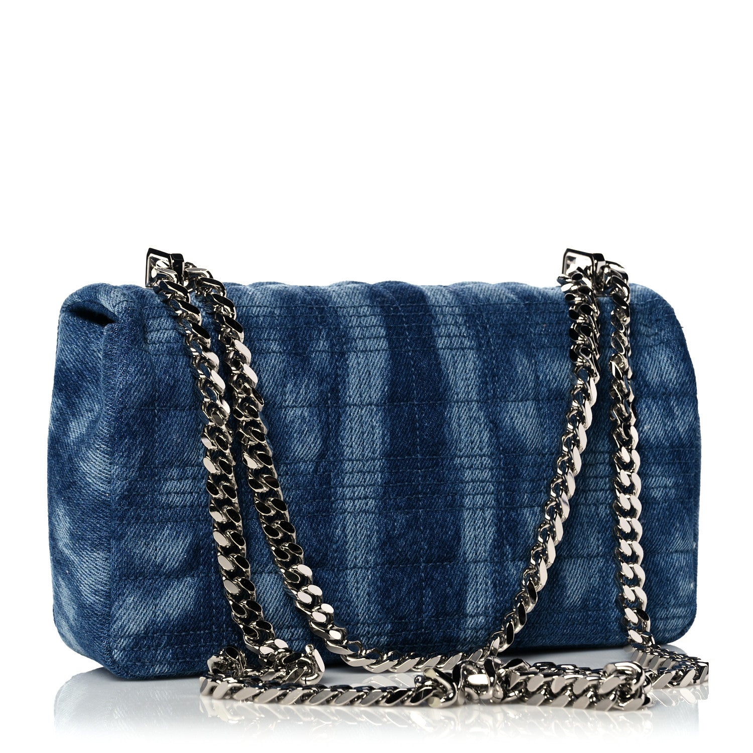 Burberry Denim Quilted Small Lola Bag Blue 3 of 11