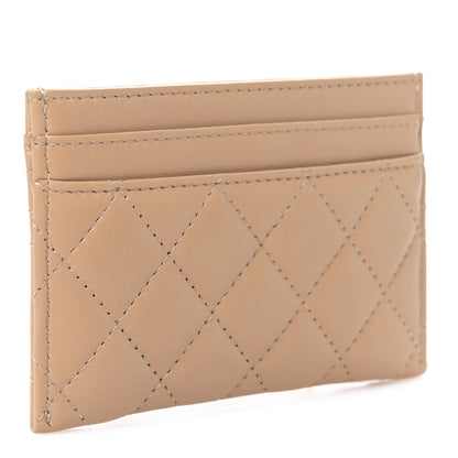 Chanel Lambskin Quilted Boy Card Holder Beige 3 of 10