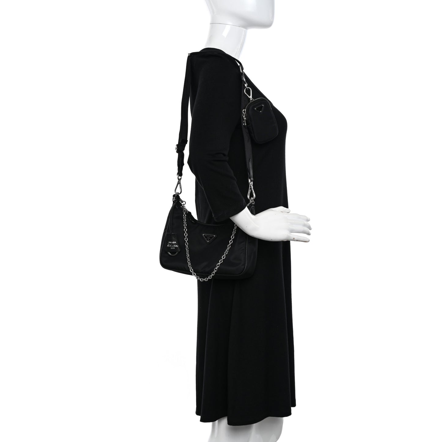 Nylon Re-Edition 2005 Shoulder Bag Black