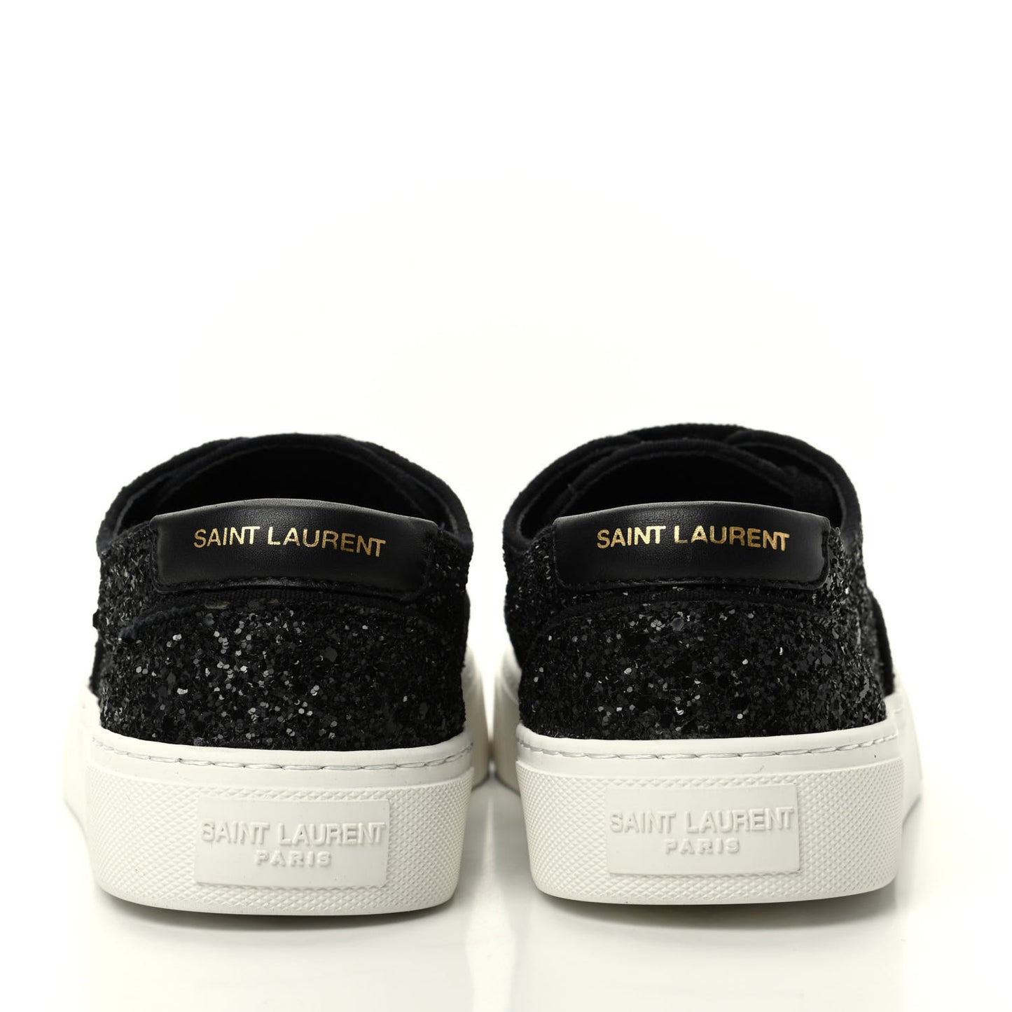 Calfskin Crystal Glitter Venice Low Top Sneakers 36.5 Black