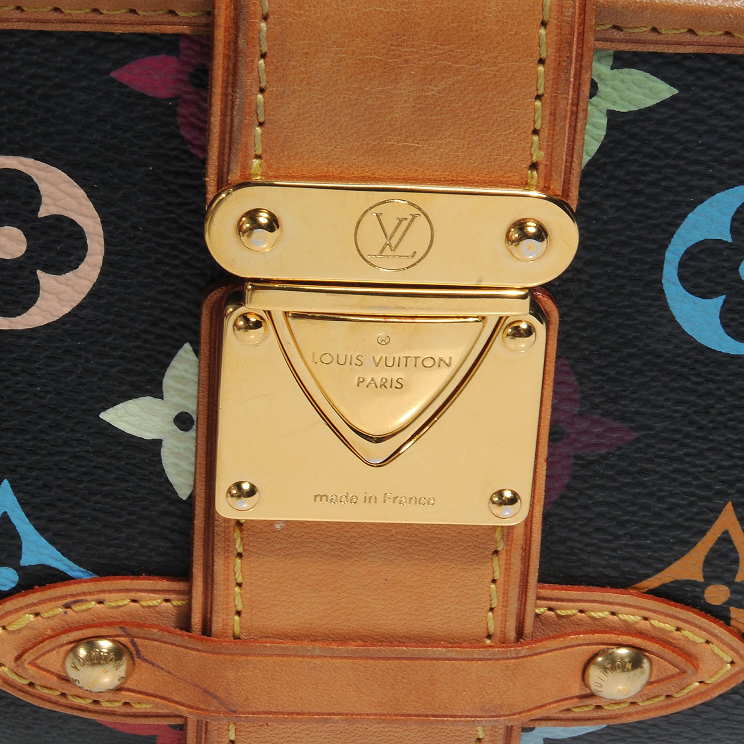 Louis Vuitton Monogram Multicolor Shirley Black 5 of 9