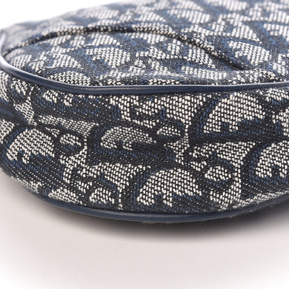 Christian Dior Monogram Mini Saddle Pochette Navy 9 of 10