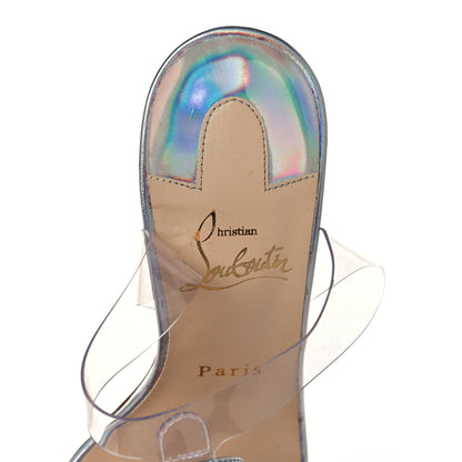 Christian Louboutin Specchio Laser Jonatina 100 Sandals 38 Silver 7 of 8